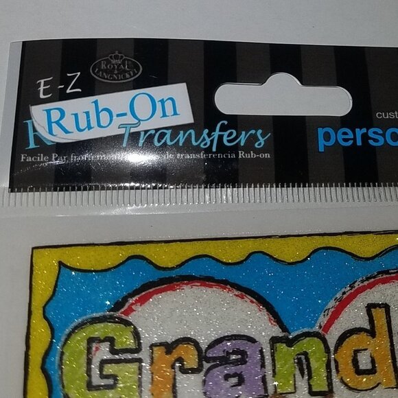 Grandpa We Love You This Much Craft Glitter Personalize It EZ Rub-On Transfers - Picture 2 of 6